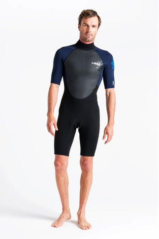 C-Skins C-skins Element 3/2 Heren Wetsuit Shorty Black Slate Cyan