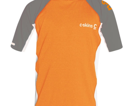 C-Skins C-Skins Kinder Lycra Short Sleeve Flo Orange/White