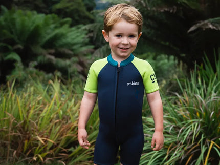 C-Skins C-Skins Nuwave 3/2 Baby Shorty Wetsuit Bluestone Lime