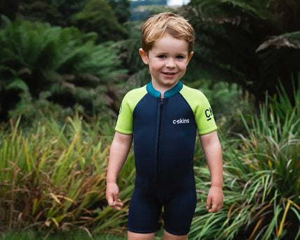 C-Skins C-Skins Nuwave 3/2 Baby Shorty Wetsuit Bluestone Lime