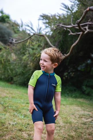C-Skins C-Skins Nuwave 3/2 Baby Shorty Wetsuit Bluestone Lime