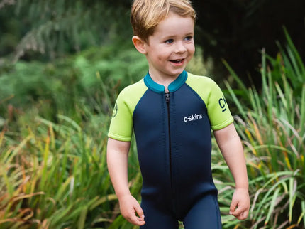 C-Skins C-Skins Nuwave 3/2 Baby Shorty Wetsuit Bluestone Lime