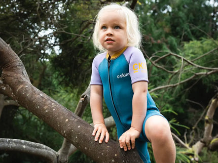 C-Skins C-Skins Nuwave 3/2 Baby Shorty Wetsuit Steel Blue Lilac