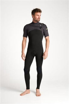 C-Skins C-Skins NuWave Session Lite 2:2 Mens FL CZip SArm Steamer-BKMT