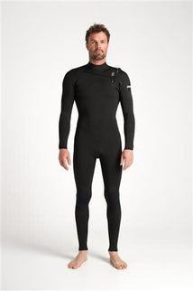 C-Skins C-Skins NuWave Session Lite 3:2 Mens FL Chest Zip Steamer-BK