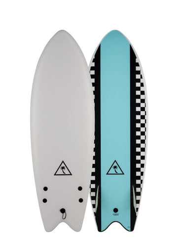 Catch Surfboards Catch Heritage 5'6'' Retro Fish Twin White/Light Blue