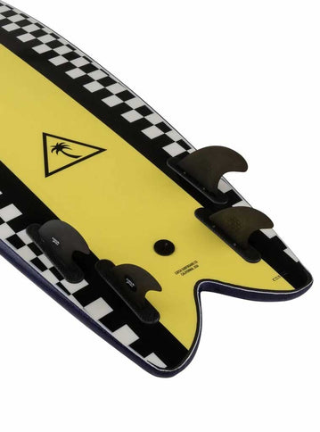 Catch Surfboards Catch Heritage 5'8'' Retro Fish Quad Midnight Blue/Yellow