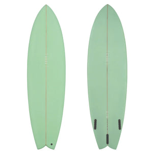 Code Surfboards Code Best Fish Forever PU - Futures - 3 Fin - Sage Green