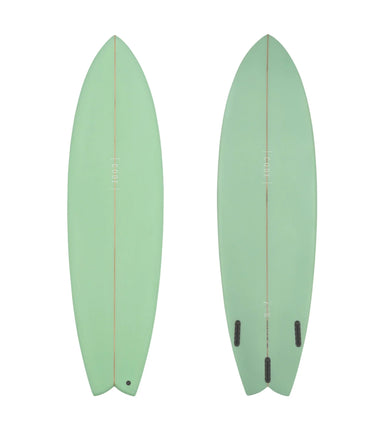 Code Surfboards Code Best Fish Forever PU - Futures - 3 Fin - Sage Green