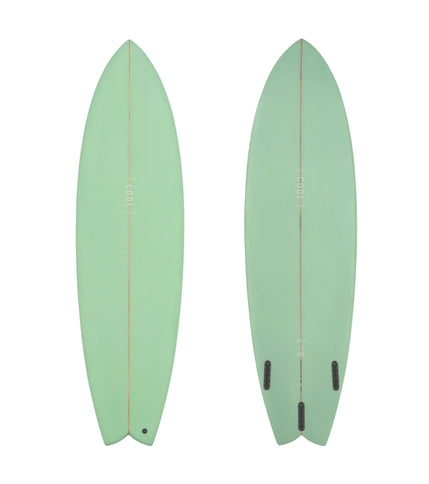 Code Surfboards Code Best Fish Forever PU - Futures - 3 Fin - Sage Green