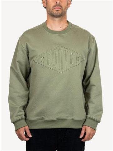 Devoted Devoted Embroided Diamond Crew 480gr Green