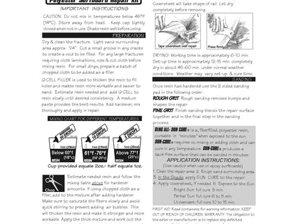 Ding All Ding All Polyester Super Repair Kit