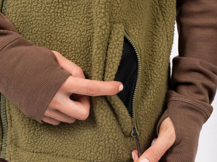 Eivy Eivy Dames Lumberjackie Sherpa Vest Olive