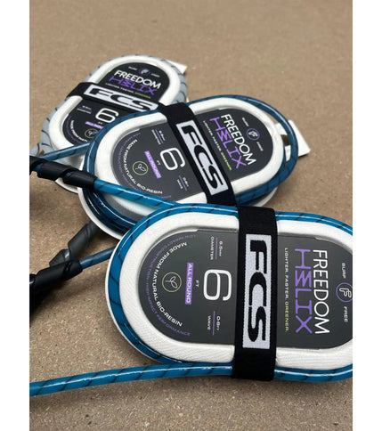 FCS FCS Freedom Helix All Round Leash - Tranquil Blue / Black
