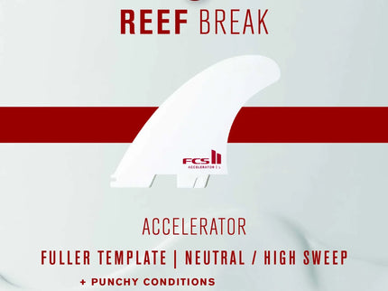 FCS FCS II Accelerator Performance Core Thruster Fins - White Edition