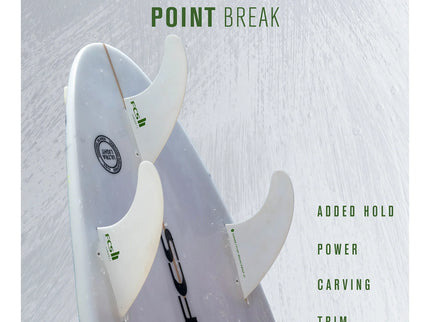 FCS FCS II Carver Performance Core Thruster Fins - White Edition