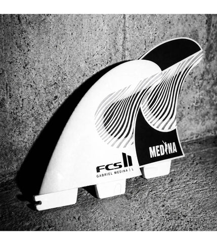 FCS FCS II Gabriel Medina Performance Core Thruster Fins - Black / White