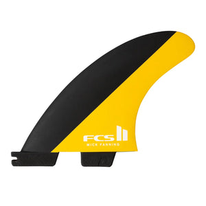 FCS FCS II Mick Fanning Performance Core Thruster Fins - Black / Mango