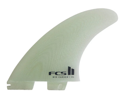 FCS FCS II Mid Carver Performance Glass Extra Large Thruster Fins Clear