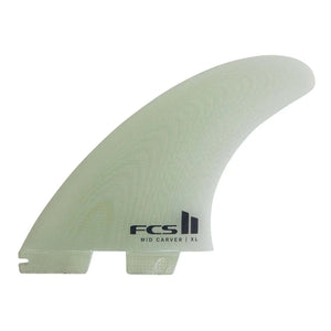 FCS FCS II Mid Carver Performance Glass Extra Large Thruster Fins Clear