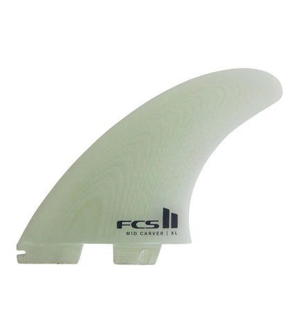 FCS FCS II Mid Carver Performance Glass Extra Large Thruster Fins Clear