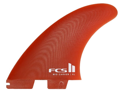 FCS FCS II Mid Carver Performance Glass Thruster Fins - Burnt Orange