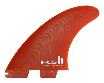 FCS FCS II Mid Carver Performance Glass Thruster Fins - Burnt Orange
