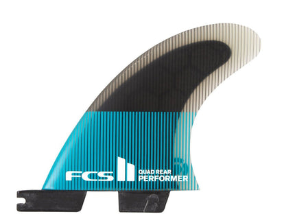 FCS FCS II Performer PC Quad Rear Fins Teal/Black