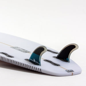 FCS FCS II Performer PC Quad Rear Fins Teal/Black