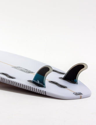 FCS FCS II Performer PC Quad Rear Fins Teal/Black