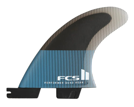 FCS FCS II Performer Performance Core Quad Rear Fins - Tranquil Blue