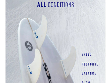 FCS FCS II Performer Performance Core Thruster Fins - White Edition