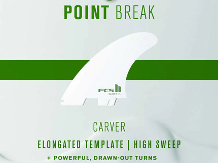 FCS FCS II Performer Performance Core Thruster Fins - White Edition