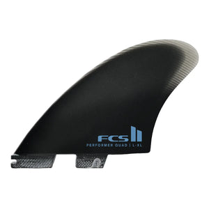 FCS FCS II Performer Quad Split Keel Performance Glass Fins Large to Extra Large Black