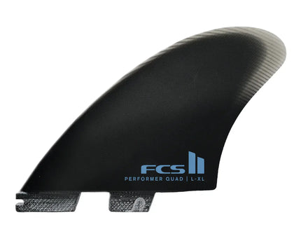 FCS FCS II Performer Quad Split Keel Performance Glass Fins Large to Extra Large Black