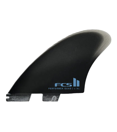 FCS FCS II Performer Quad Split Keel Performance Glass Fins Large to Extra Large Black
