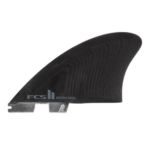FCS FCS II Retro Keel Performance Glass Twin Fins - Black