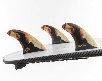 Feather Fins Feather Fins Bugarski Single Tab Wood Thruster Set