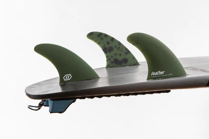 Feather Fins Feather Fins Click Tab Fiberglass Thruster Green