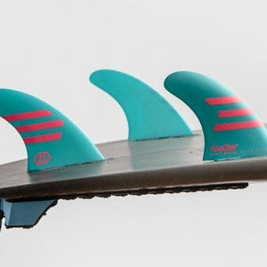 Feather Fins Feather Fins Click Tab Ultralight Epoxy HC Thruster Fins Light Blue