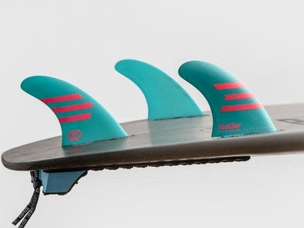 Feather Fins Feather Fins Click Tab Ultralight Epoxy HC Thruster Fins Light Blue