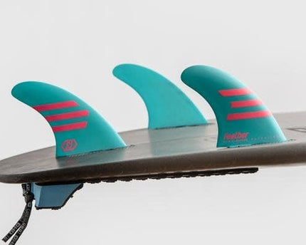 Feather Fins Feather Fins Click Tab Ultralight Epoxy HC Thruster Fins Light Blue