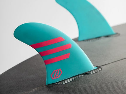 Feather Fins Feather Fins Click Tab Ultralight Epoxy HC Thruster Fins Light Blue