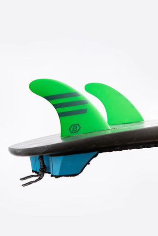 Feather Fins Feather Fins Click Tab Ultralight Epoxy HC Thruster Fins Green