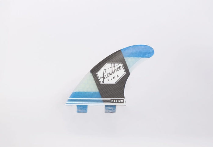 Feather Fins Feather Fins Dual Tab Carbonflex Thruster Fins Blue