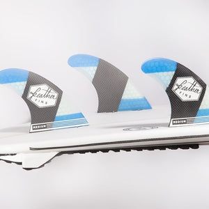 Feather Fins Feather Fins Dual Tab Carbonflex Thruster Fins Blue