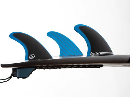 Feather Fins Feather Fins Dual Tab Fiberglass Thruster Black Blue