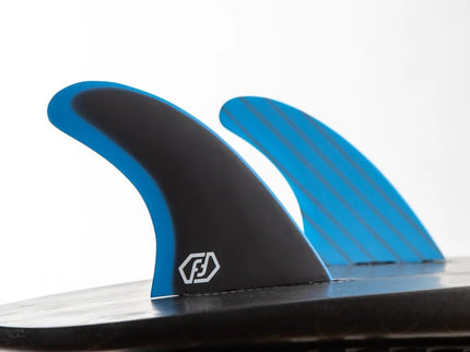 Feather Fins Feather Fins Dual Tab Fiberglass Thruster Black Blue