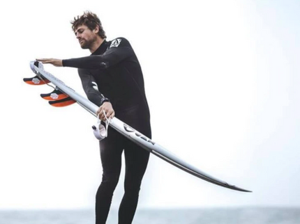 Feather Fins Feather Fins Dual Tab Signatures Jonathan Gonzalez Thruster Fins Red