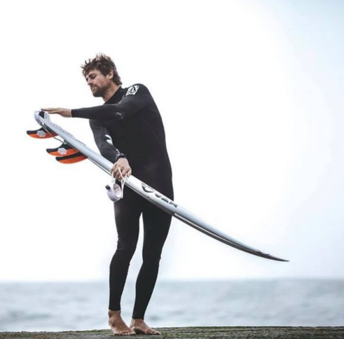 Feather Fins Feather Fins Dual Tab Signatures Jonathan Gonzalez Thruster Fins Red